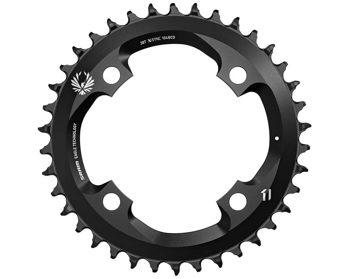SRAM X-Sync 2 Eagle Steel Chainring (Black) (1 x 11/12 Speed) (104mm BCD) (Single) (Bosch) (38T)
